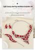 Retro Modeschmuck Set: Elegantes Halsketten-, Ohrring- und Armband-Set für Abendkleider