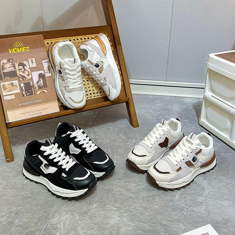 23 wiosna nowe buty tatusia z grubą podeszwą damskie oddychające buty Forrest Gump koreański styl buty z okrągłym czubkiem obuwie studenckie buty sportowe