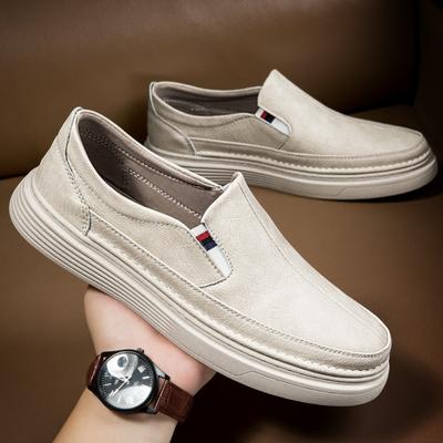 Vintage Style Mens Loafers Genuine Leather Shoes Fashion Summer Men Driving Footwear Classic Retro Casual Shoes New Comfy Flats