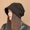 Korean Version of Baotou Hat for Women with Big Head Circumference Showing Face Small Cold Hat Retro Versatile Pile Hat Knitted Wool Hat