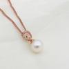 Exquisite Russian Purple Gold Natural Pearl Pendant Temperament Niche Neck Accessories Rose Gold Plated Necklace Jewelry