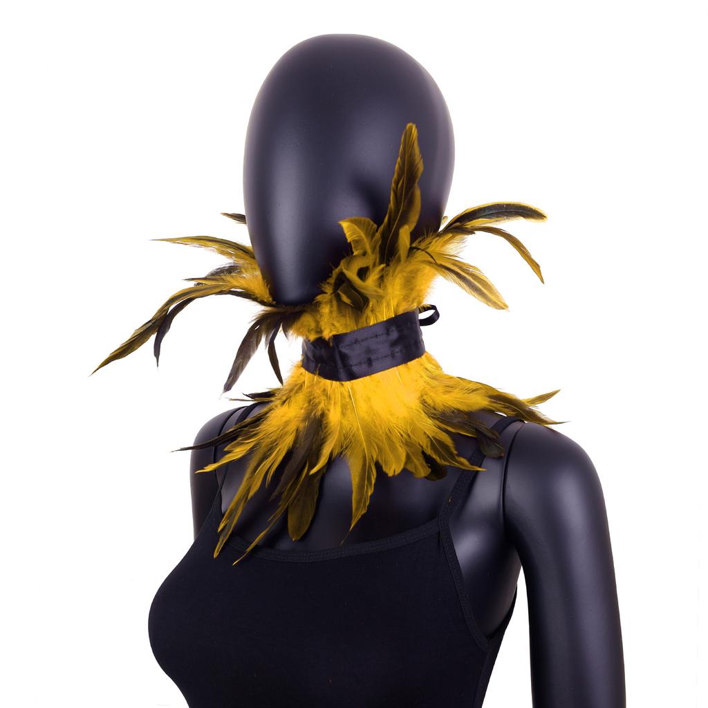 Gothic Style, Feather Scarf, Halloween Decoration, Makeup Ball, Runway Show Accessories, Scarf Clothing Accessories