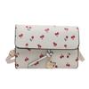 This Year, the Popular Small Fresh Cherry Printed Small Square Bag Women's 2025 Summer New Versatile Shoulder Bag Messenger Bag Foreign Style