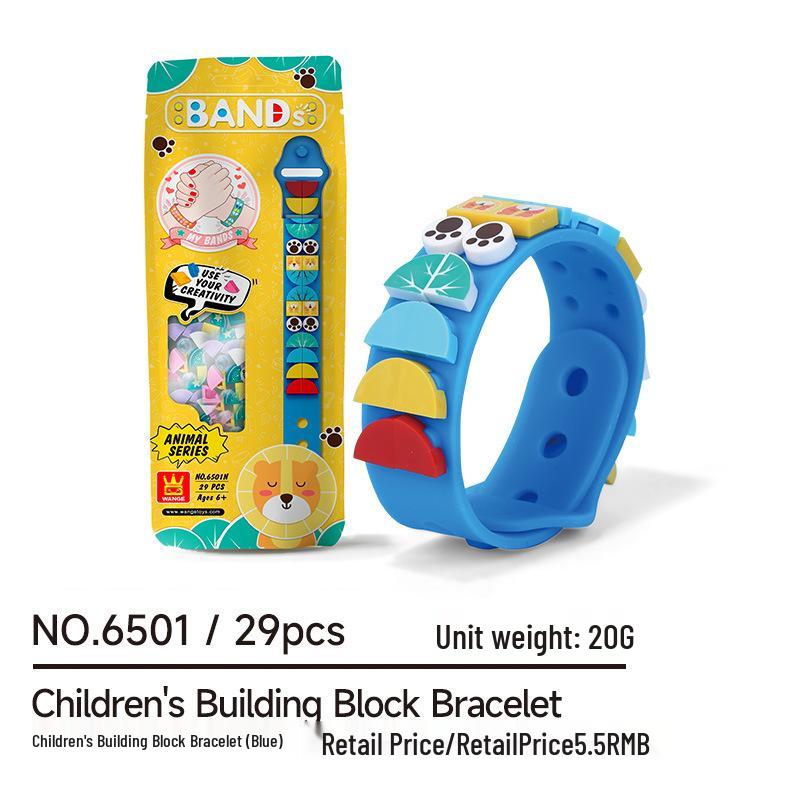 Kids' Creative Building Blocks Bracelet - Educational, Interactive Gift Toy