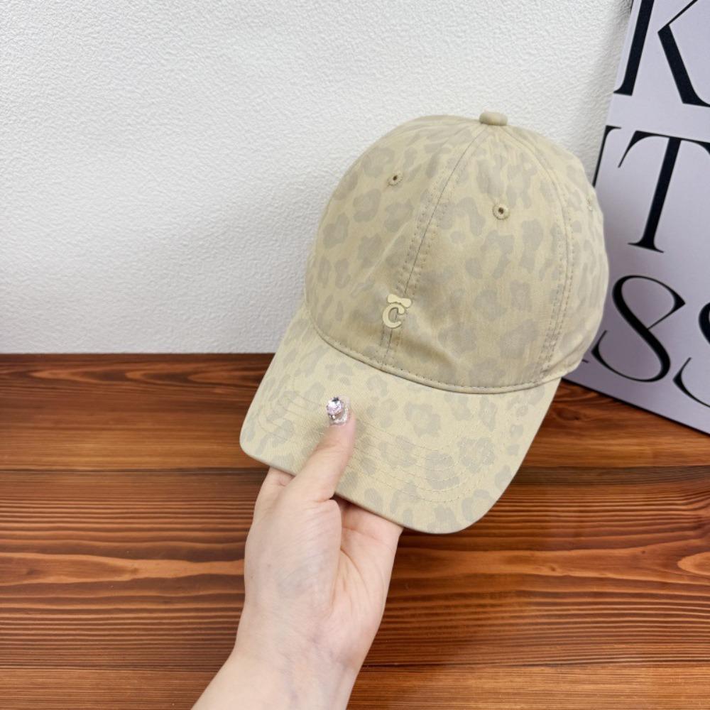 Kšiltovka s leopardím potiskem, bavlněná baseballová čepice s kšiltem, všestranná baseballová čepice s leopardím potiskem, dívčí