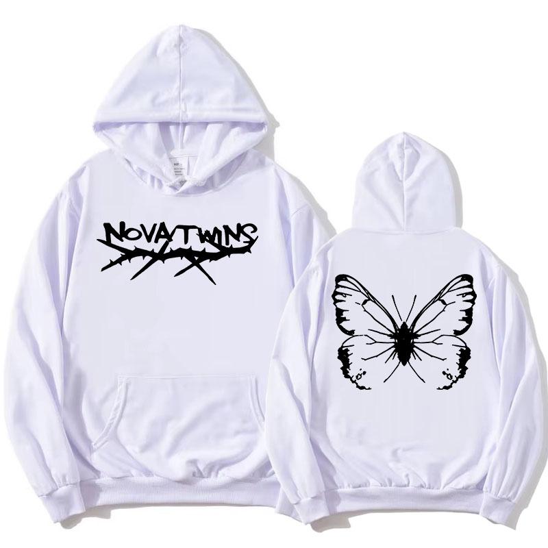 Nova Twins BLACK ROSES HOODIE Long Sleeve Fashion Printing Sweatshirt Autumn Fleece Women Men Pullovers Graphic Clothing Female