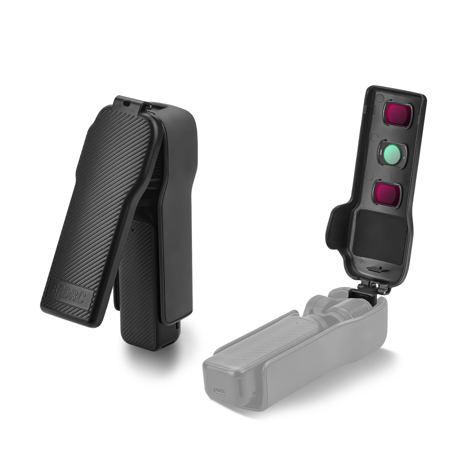 

BRDRC Pocket 3 Cover Case Gimbal Flip Protective Cover Lens Protector Cap Can Hold 3 Filters for DJI Osmo Pocket 3 Creator Combo Accessory, (Black) чёрный