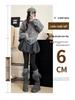 Petite Women's Elegant High-Waisted Black Diamond-Quilted Padded A-Line Shorts, Autumn/Winter Collection - Slimming, Puffy, Half-Skirt Style.