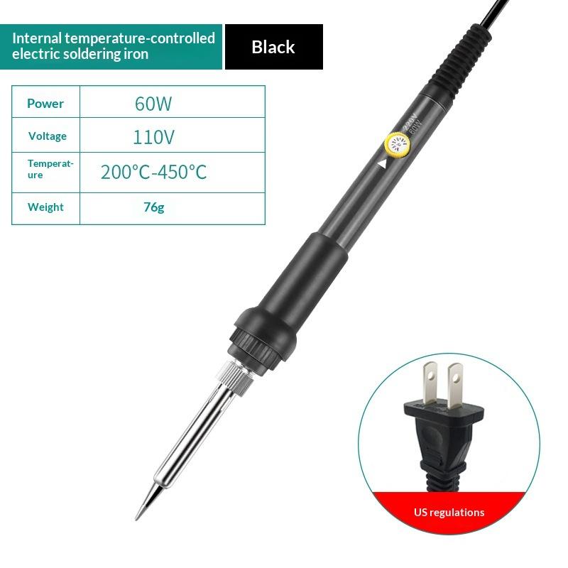 60W Adjustable Temperature Soldering Iron Fast Heat Us Eu Plug 110V 220V For Pcb Repair Diy Welding
