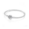 Originale 925 Sterling Sølv Armbånd Armbånd Krystallkule Kjærlighet Hjertelås Perler Charms Moments Armbånd For Kvinner DIY smykker