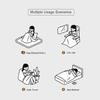1Pc New Modern Style Linen-cotton Double Face Usable Sofa Blanket with Tassels Decor Multi-purpose for Living Room,Bedroom Sofa