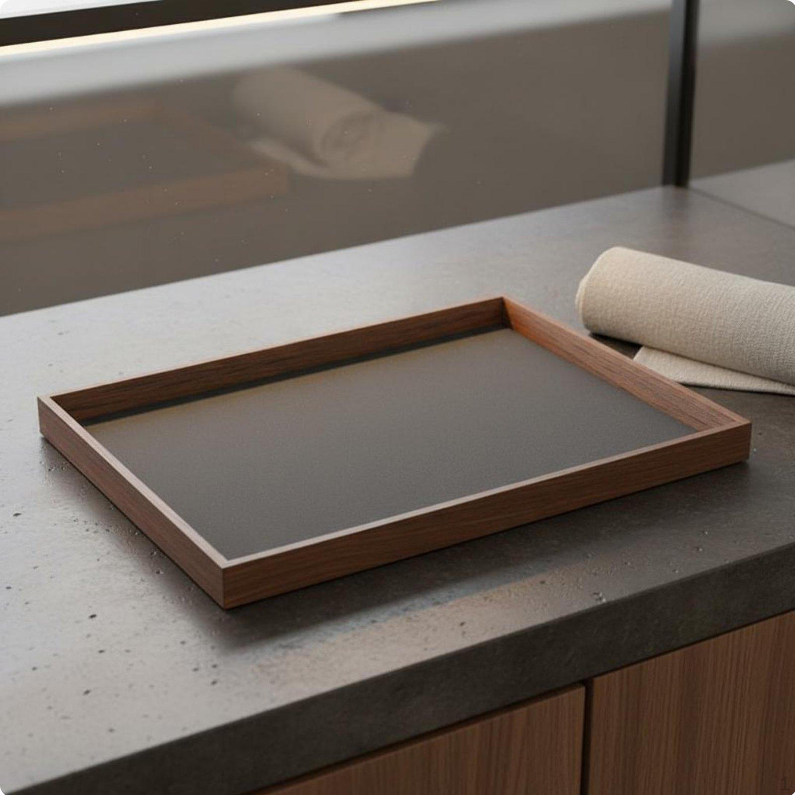 wooden Jewelry Display Tray Minimalist Showcase organizer Platter for Rings