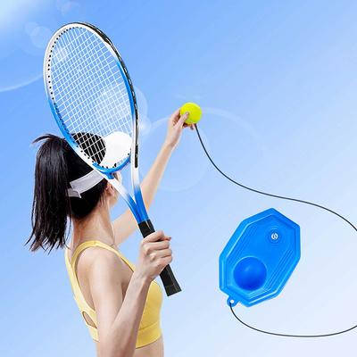 Taşınabilir Solo Tenis Antrenörü İpli İpli Geri Tepme Tenis Topu Yetişkinler Çocuklar Yeni Başlayanlar İçin Kendinle Tenis Pratiği Antrenman Aracı