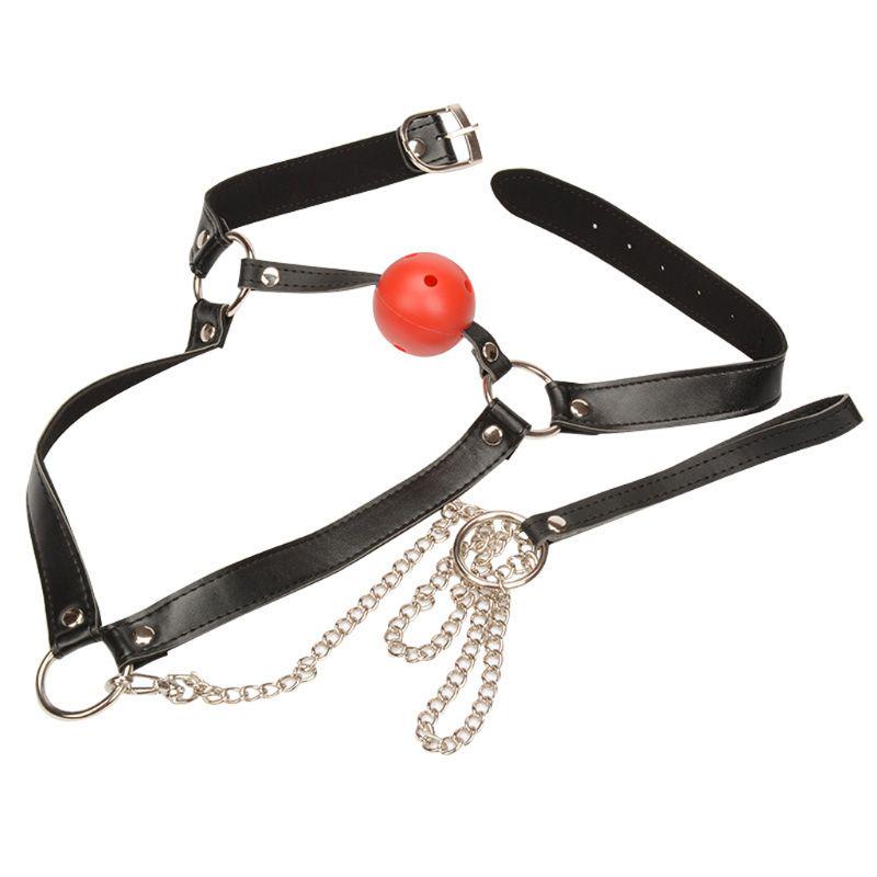 Sexy Ball Gag Collar Leash Sexy Ball Gag Collar Leash