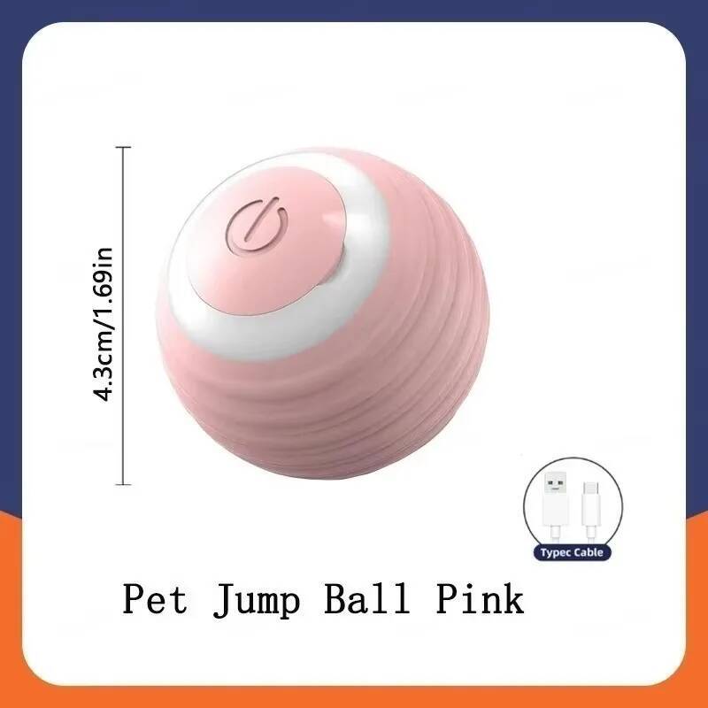 Pet Toy Ball Automatic Moving Dog Toy Ball Smart USB Jumping Rotating Electronic Interactive Dog Chew Toy Ball for Puppy Product
