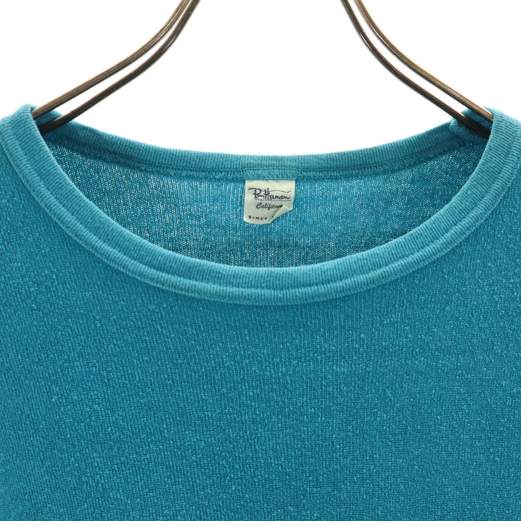 Ron Herman Made In Japan Short Sleeve Pile Ground T-shirt S Blue Poke T Men's Used