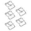 5pcs Square Center Bar Metal Replacement Buckle Single Prong Buckle  Leather Craft