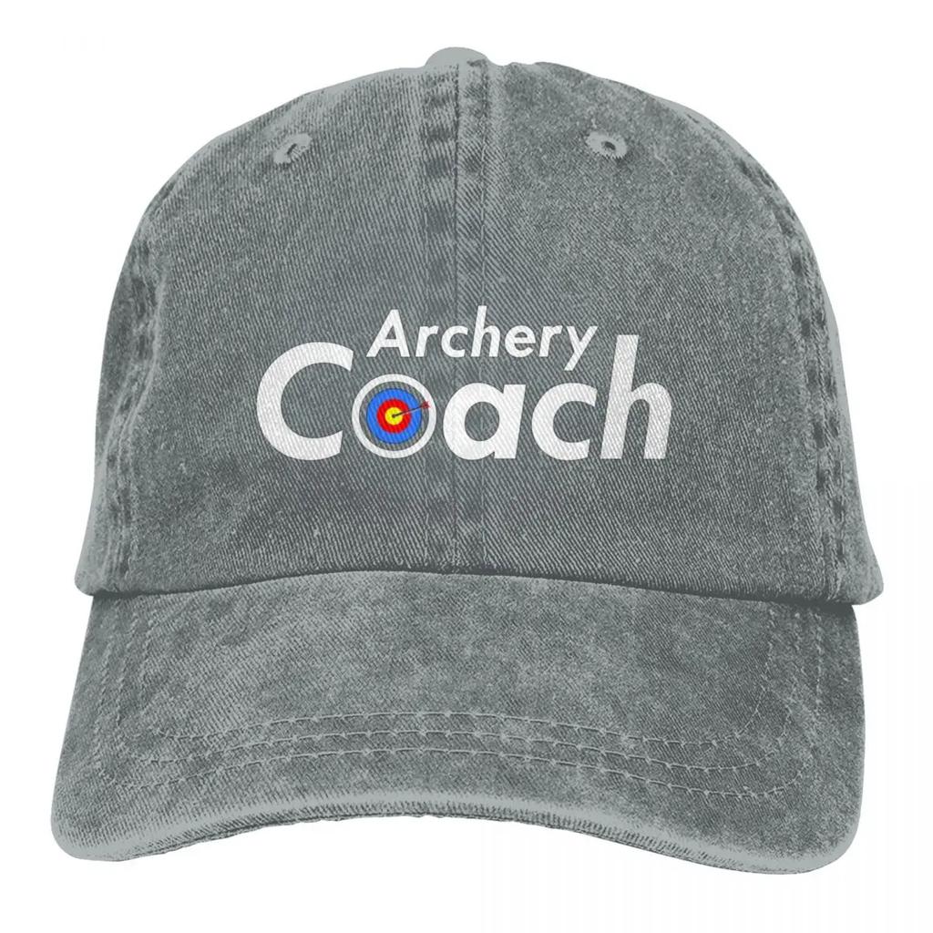 Vintage Archery Bow And Arrow Hunter Hunting Baseball Cap for Men Women Distressed Denim Headwear Adjustable