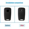 CQY1 5/10Pcs 14MM Car Key Shell Emblem Sticker Auto Remote Accessories For Mercedes Benz AMG W203 W206 W220 W205 W211 W212 W201 W168