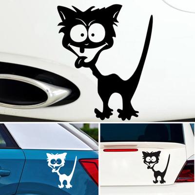 Waterproof Funny Cat Pattern Car Styling Trim Sticker Vehicle Decor Accessories