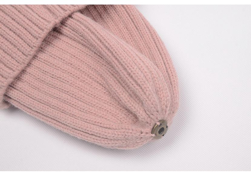 Gorro de Punto de Hilo Retorcido de Terciopelo Europeo y Americano con Pompón de Piel Sintética de Mapache - Estilo Versátil para Padres e Hijos