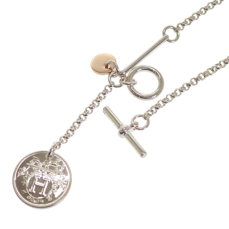 HERMES   Necklace K18 Pink Gold/Silver925 Women