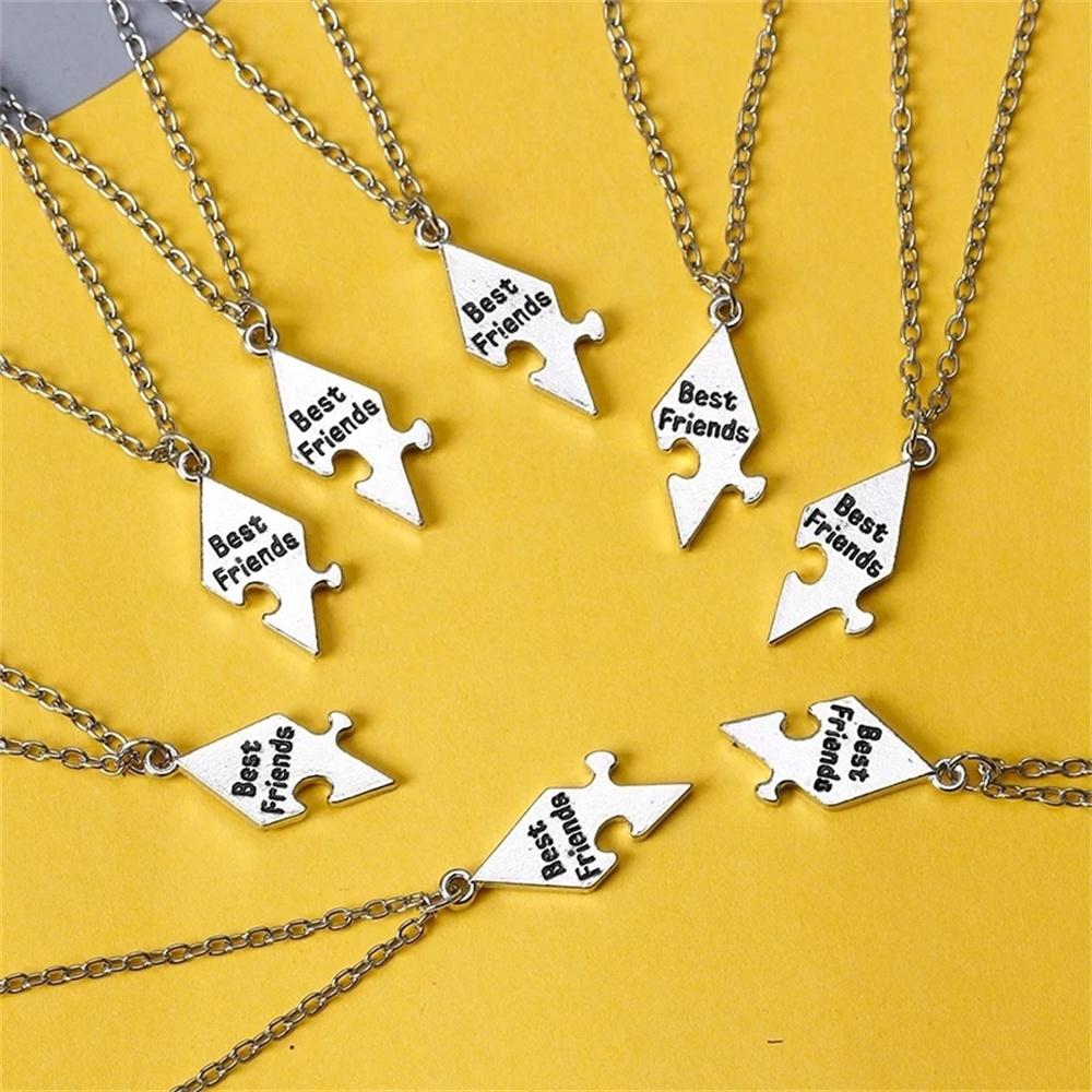3/4/5/6/7/8/9/10PCS Best Friend Good Friends Necklace Friendship Letter BFF Pendant Necklace Fashion Graduation Ceremony Gift