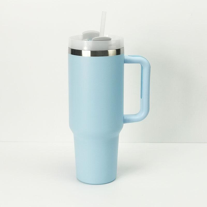 

Стакан на 40 унций с ручкой, дорожная кружка, соломенные чехлы, чашка с крышкой, изолированная тушительная камера из нержавеющей стали, вода со льдом, чай, кофе, подарок