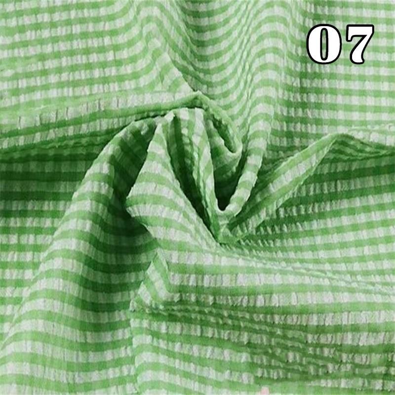 Tenká seersucker kostkovaná látka Ruční práce Měkká látka na šaty Koš Kalhoty Ubrus Šití DIY Bavlněný polyesterový materiál