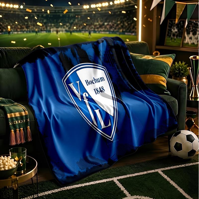 Coperta Bochum Crest in Flanella Peluche per Divano Letto Regali per Uomini Donne Coperta da Viaggio Picnic Regali per Fan di Natale