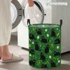 Collapsible Laundry Basket Large Round Waterproof Fabric Hamper Dirty Clothes Storage Bin Toy Organizer with Handles