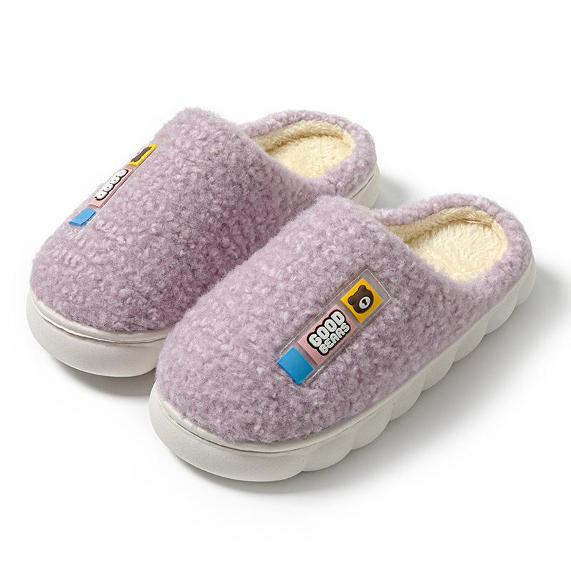 Cotton Slippers Autumn and Winter Indoor Home Hotel Thick-soled Plush Warm and Comfortable Shoes
