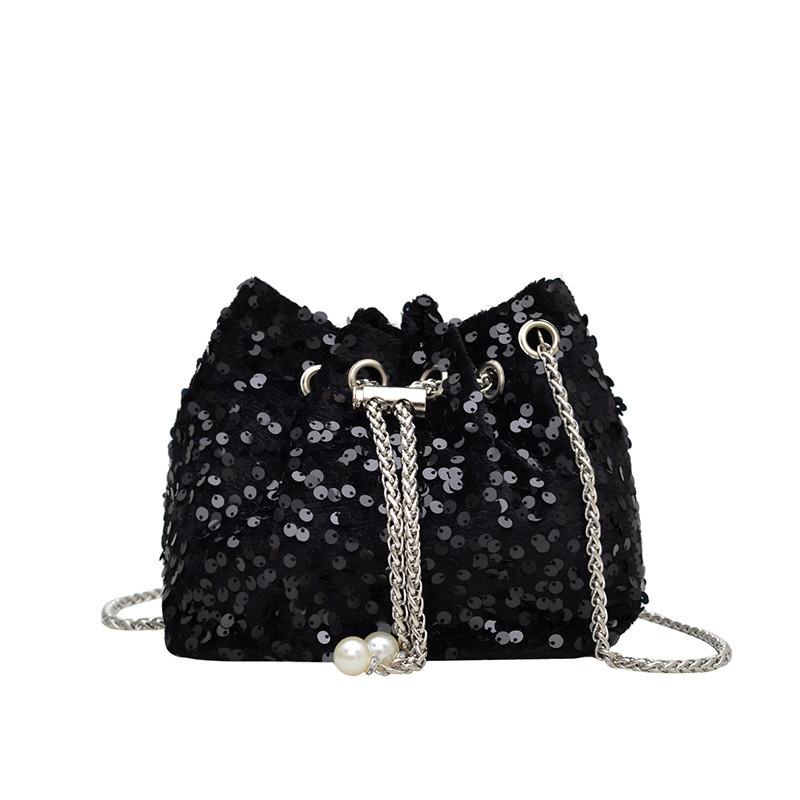 Street Style Bucket Bag For Women With Drawstring Closure And Padded Superfiber Material
