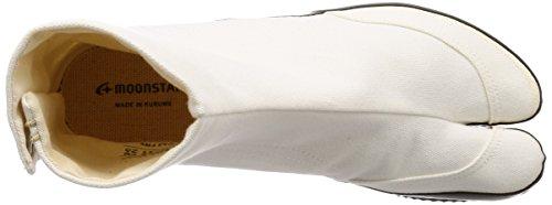 Moonstar Lifestyle FINE VULCANIZED/JIKATABI Tabi Sneakers, Made in Japan, Vulcanized, White/Black, Size 22.0 cm, 2E