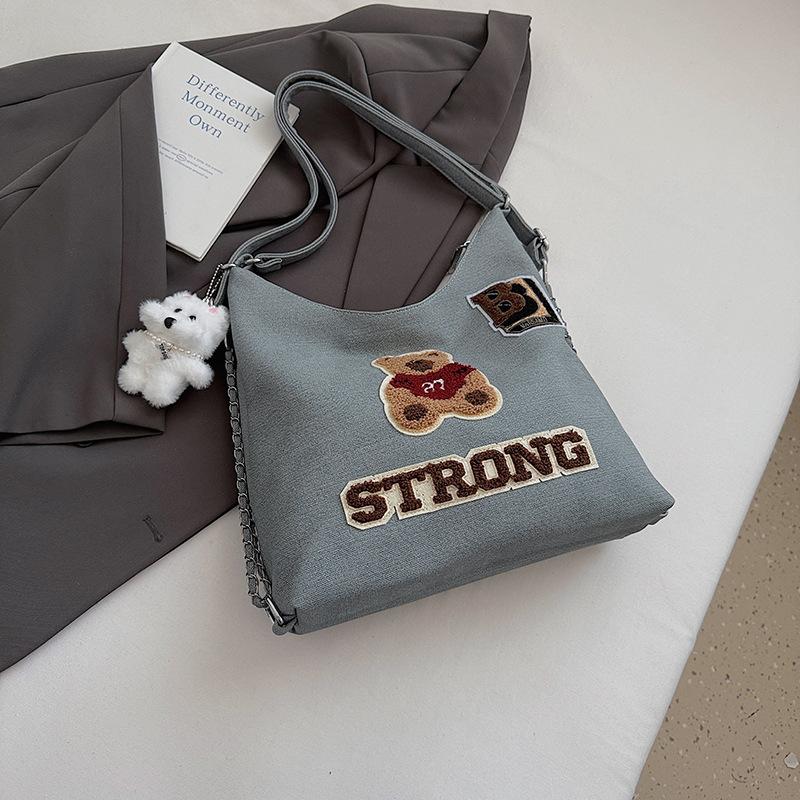 Large Capacity Commuter Backpack Multi-functional Casual New Shoulder Bag Feeling Bear Cartoon Tote Bag