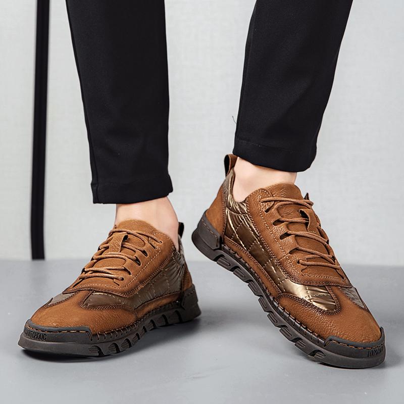 Модные мужские повседневные высококачественные кожаные туфли — фото 3