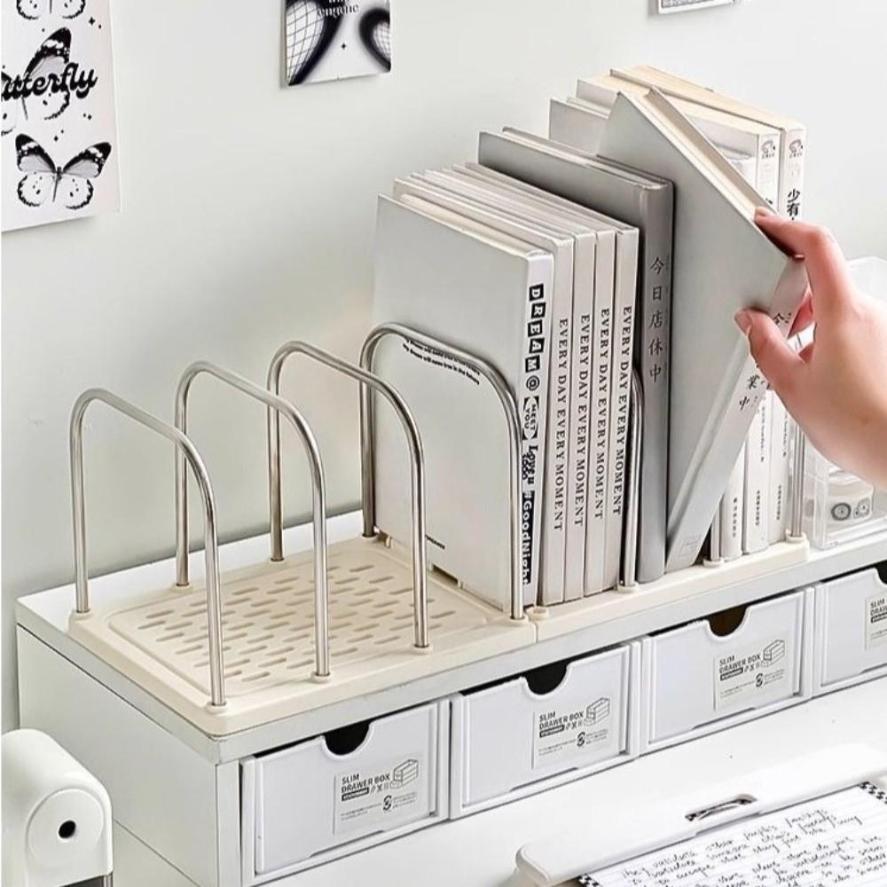 Divided Desktop Bookshelf Detachable Book Stand New Storage Rack  Office Desk