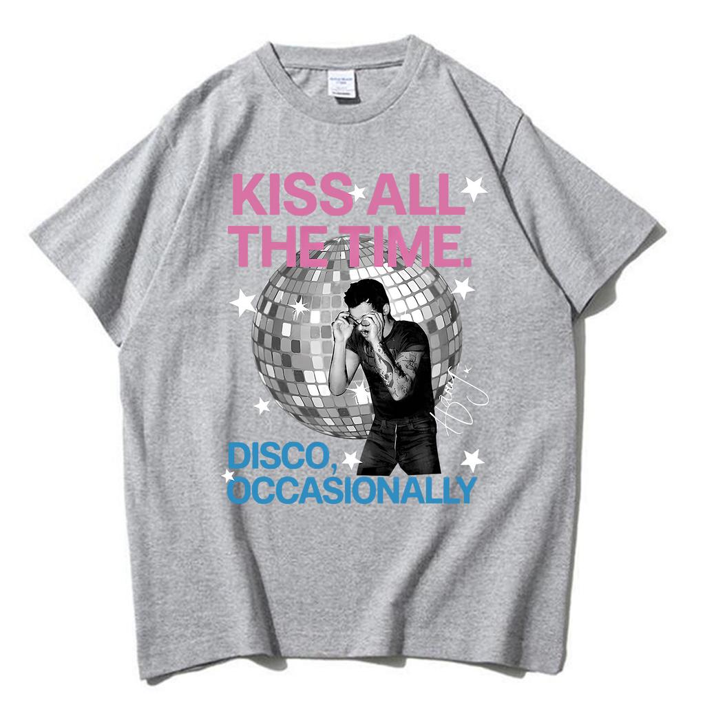 Harry Styles Bacia Sempre Disco Occasionalmente 2026 Estate Unisex T Shirt Casual Cotone Manica Corta Grafica Vintage Tshirt