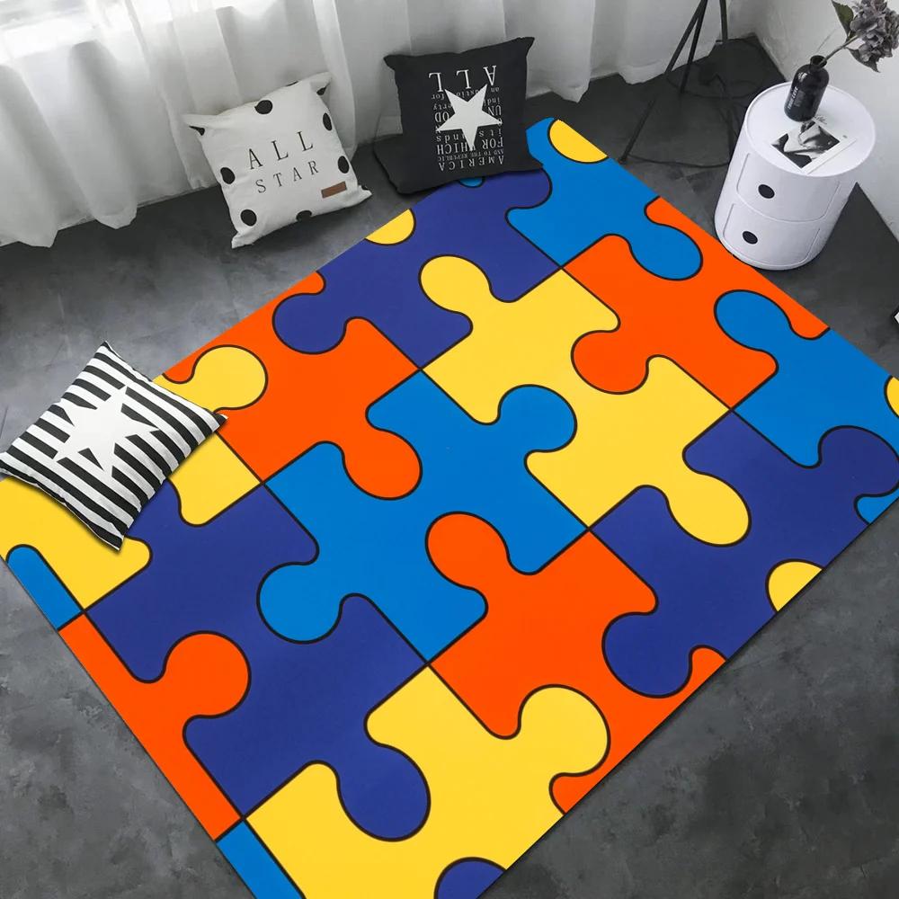 Puzzle Room Mats Nordic Style Home Doormat Bathroom-Toilet Mats Bedroom Hotel Decor Mat 40x60cm