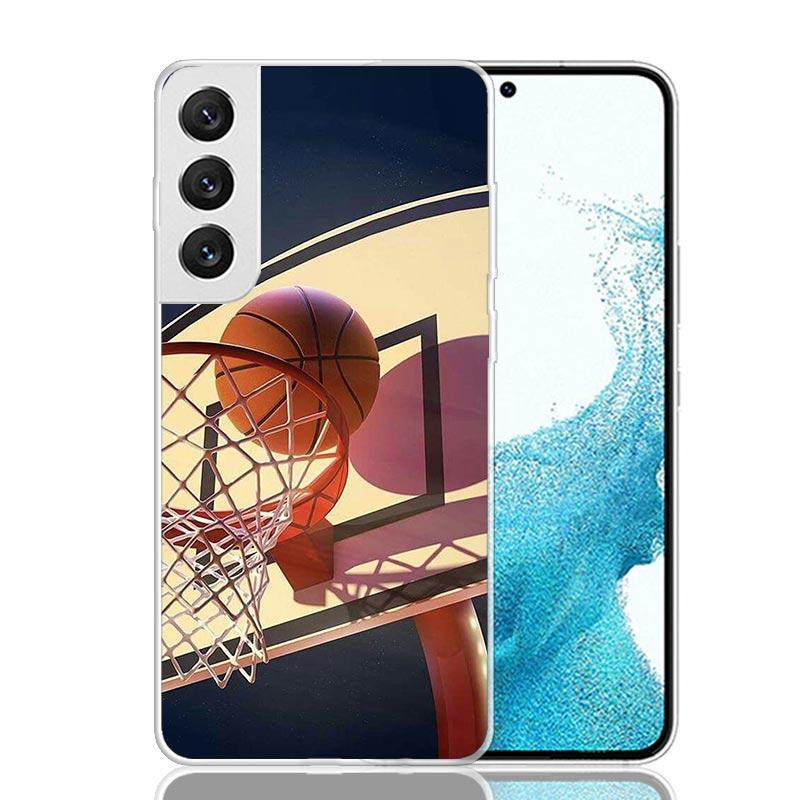 Basketball Basket Sports Case Phone Cover for Samsung Galaxy S24 S25 Ultra S23 Plus S22 + S21 S20 FE S10 S25Plus Trend Fundas S2