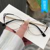 European American Stylish Glasses Women Cat Eye Shape Anti Blue Light Women's Glasses Frames  Decorative Glass