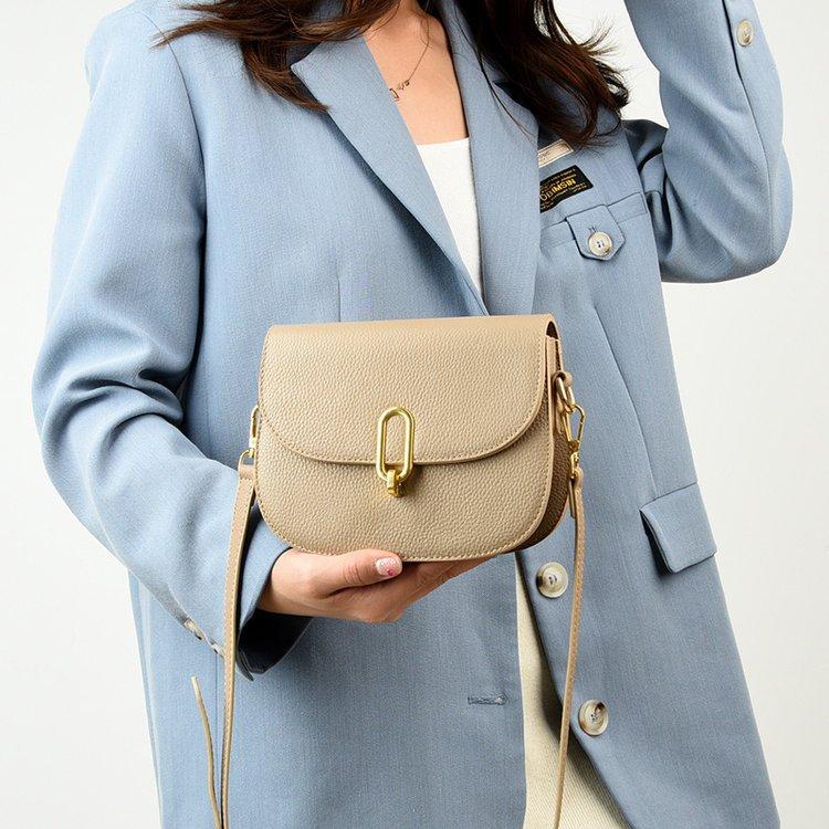 Leder Kleine Tasche Damen High-End Textur Nische Leder Damen Tasche Achsel Satteltasche Einzelne Schulter Umhängetasche
