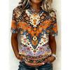 Women's T Shirt Print Vintage Stylish Casual Short Sleeve Crew Neck Round Neck Regular Tops Summer Spring