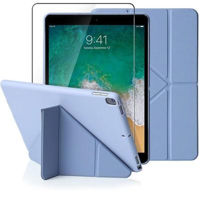 Case for iPad 10.2" - Full Protection - Tempered Glass - Multi-Angle - Purple - Auto Wake/Sleep
