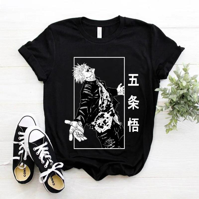 Summer Japanese Unisexga Gojo Satoru Cotton T-shirt Unisex Jujutsu Kaisen Anime T-shirt Unisex Harajuku Kawaii Short Sleeve T-shirt