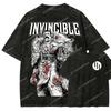 Invincible Anime Lover Washed T-shirt Year Round Clothing Personality Men's Clothing High Quality Summer T Shirt