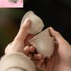 2pc/set Plant Ash Tea Cup Household Three-legged Master Cup Luxury Cute Bowl Meditation Cup Creative Tableware Ornaments 45ml