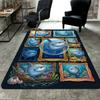 Ocean Friends Gallery Pattern Rug Floor Mat for Living Room or Bedroom Soft and Comfortable Carpet a Gift for Birthday and Holiday.