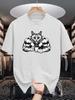 Unisex Crew Neck Tee Muscle Cat Coffee Graphic Print Soft Cotton Loose Breathable Short Sleeve Summer Casual Daily Street Wear Tops