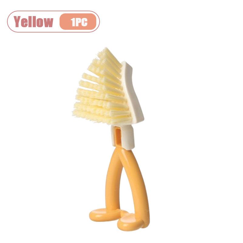 

1-10PCS Foldable Kitchen Cleaning Brush Stand-Up Sink Gap Non-Scratch Dish Scrub Brush Household Kitchen Washing Tool
